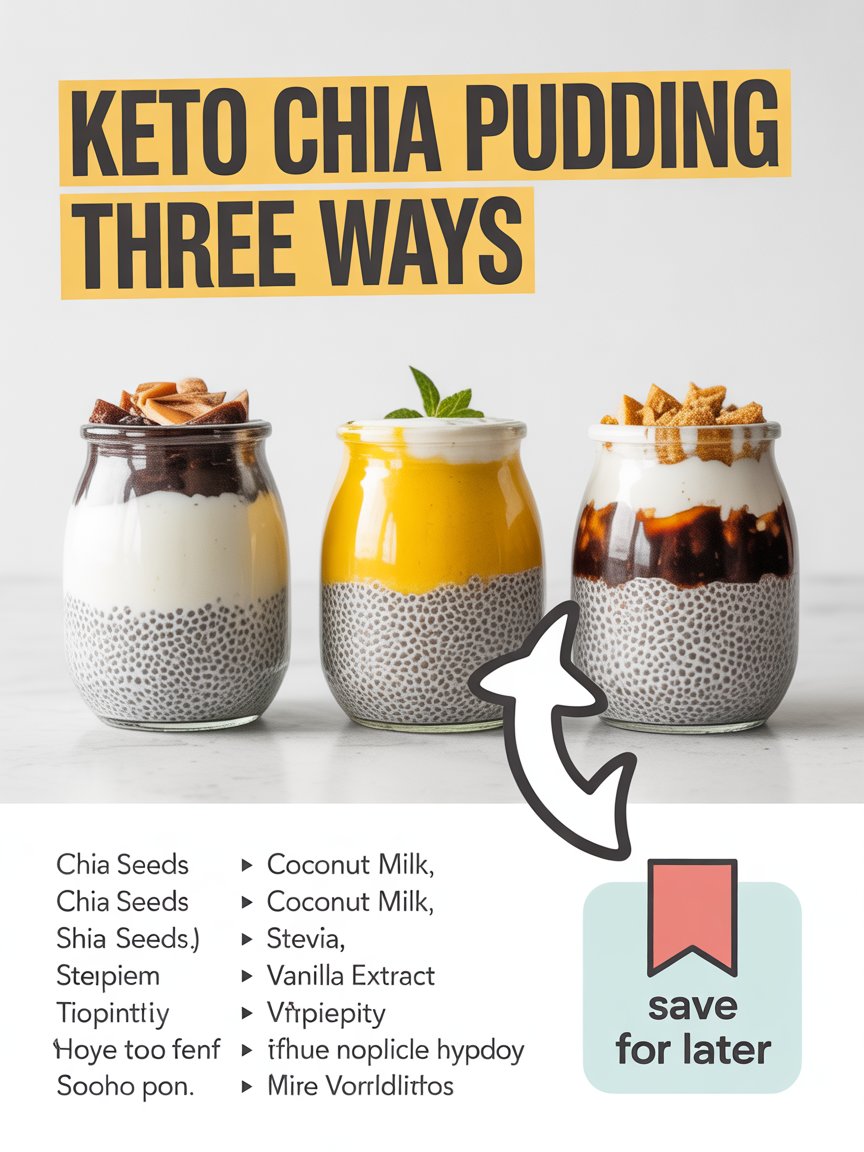 Keto Chia Pudding Three Ways