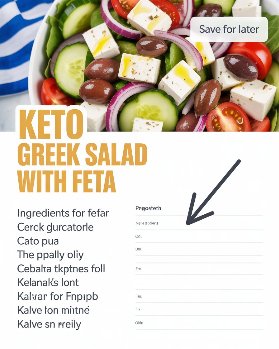 Keto Greek Salad with Feta