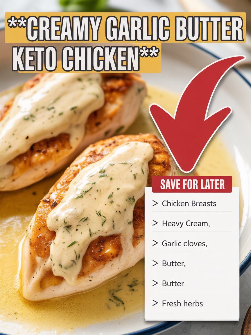 Creamy Garlic Butter Keto Chicken
