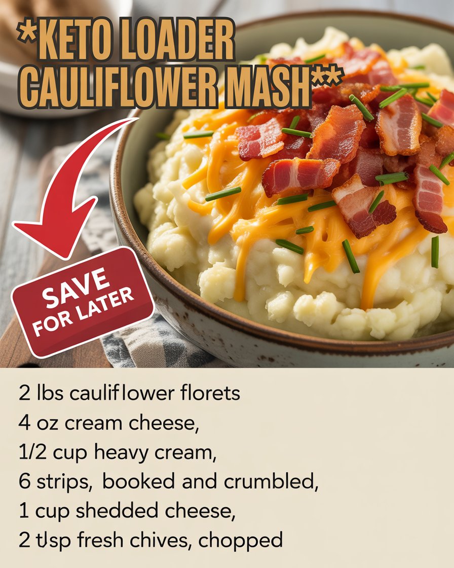 Keto Loaded Cauliflower Mash