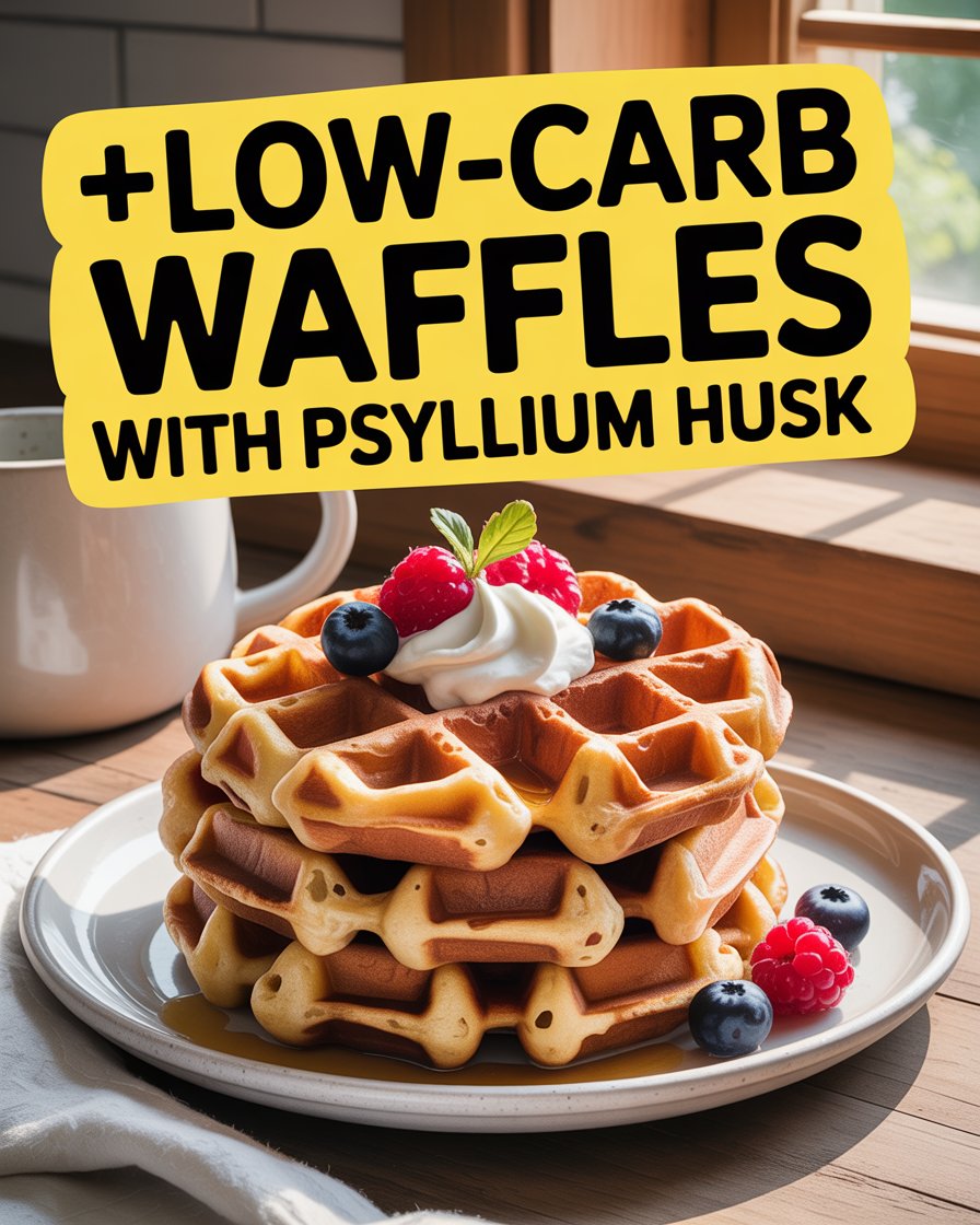 Low-Carb Waffles with Psyllium Husk
